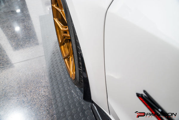 Paragon Performance C8 Corvette Z06 / E-Ray / ZR1 Extended Front Splash Guards - Carbon Flash