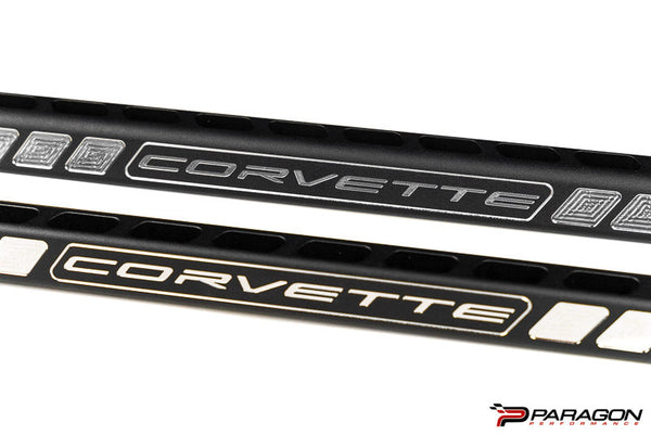 C8 Corvette Billet Strut Tower Support Bars - Black