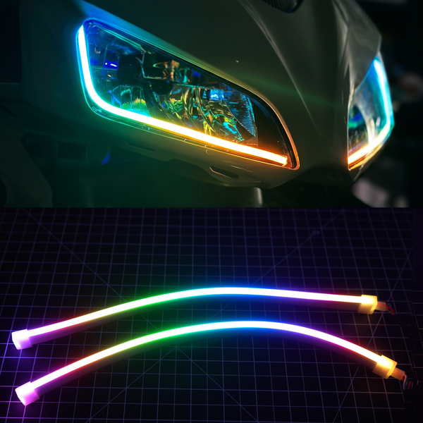 Universal Side Emitting Flexible DRL Diffused Strips | Multicolor