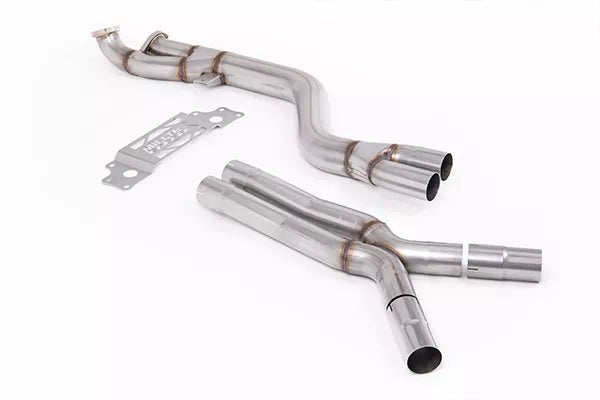 Milltek Single 102mm Non-Resonated Mid-Pipe with X-Pipe for BMW G87 M2